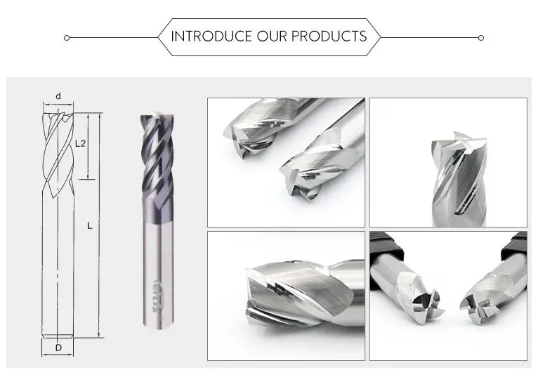 Good Quality CNC Carbide End Mill Milling Cutter for Aluminum Cutting Tools
