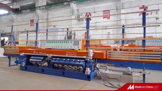 9 Spindles Automatic Glass Straight Line Edging Machine