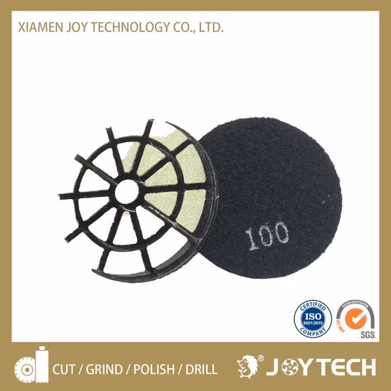 8 Triangles Diamond Resin Floor Polishing Pads Polishing Concrete Grinding Wheel Abrasive Diamond Tool (JOY