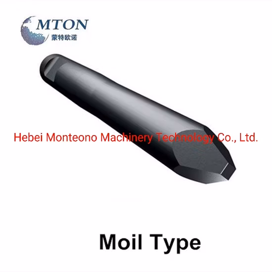 Atlas Montabert Model Hydraulic Hammer Moil Blunt Wadge Heat Type Drill Rod Breaker Chisel
